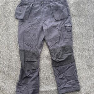 Mens 46x34 Blaklader Pants Canvas Carpenter Brawny Utility Pockets 1630 Blue